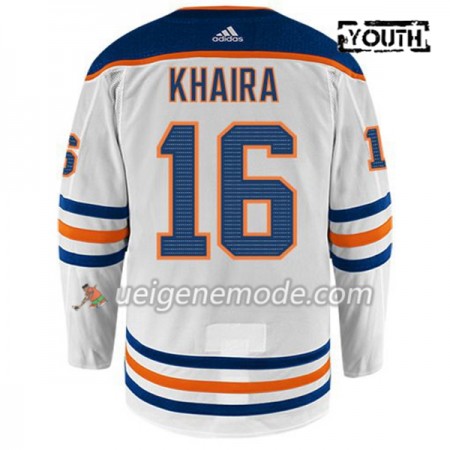 Kinder Eishockey Edmonton Oilers Trikot JUJHAR KHAIRA 16 Adidas Weiß Authentic